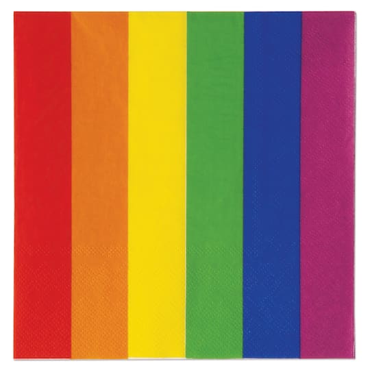 Beistle 6.5" x 6.5" Rainbow Luncheon 2-Ply Napkins, 32ct.